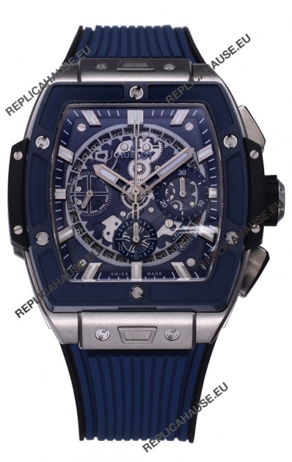 Hublot Spirit of Bang Titanium Casing Ceramic Bezel Blue Dial - 42MM Swiss Replica