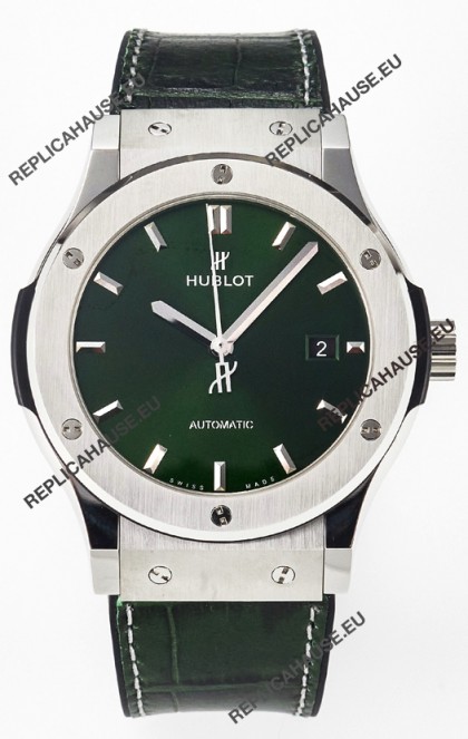 Hublot Super Clone Classic Fusion Titanium 42MM 1:1 Mirror Replica Watch Green Dial