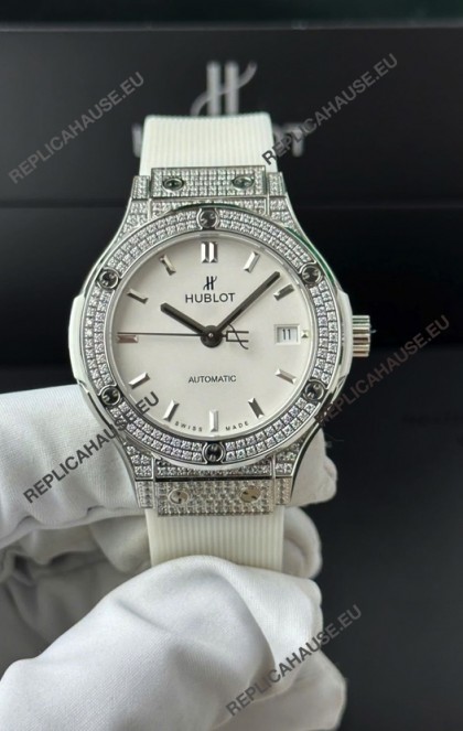 Hublot Super Clone Classic Fusion Titanium 38MM 1:1 Mirror Replica Watch White Dial