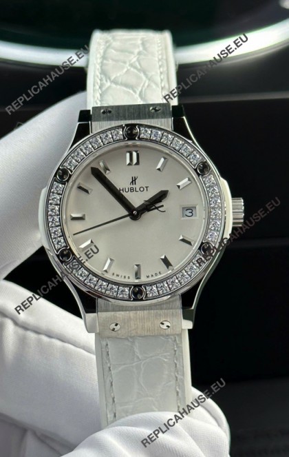 Hublot Super Clone Classic Fusion Titanium 33MM 1:1 Mirror Replica Watch White Dial