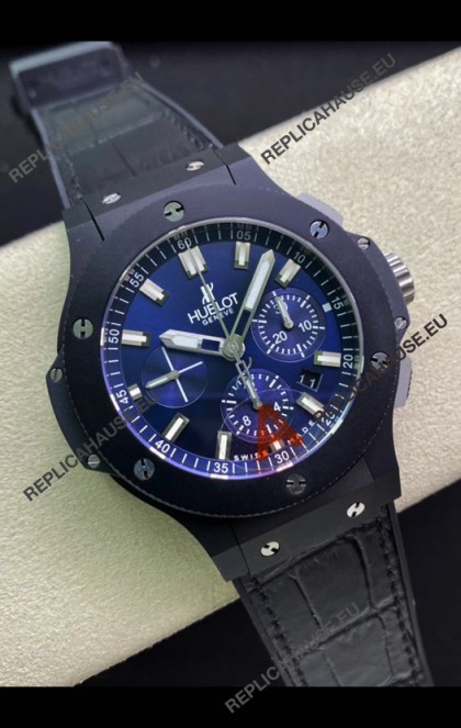 Hublot Super Clone Big Bang Edition Watch in Ceramic Casing Blue Dial 1:1 Mirror Replica