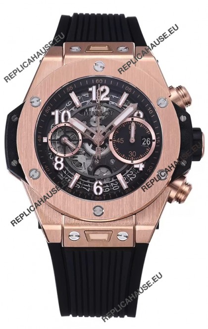 Hublot Big Bang Unico Rose Gold Casing 1:1 Mirror Edition Swiss Replica Watch