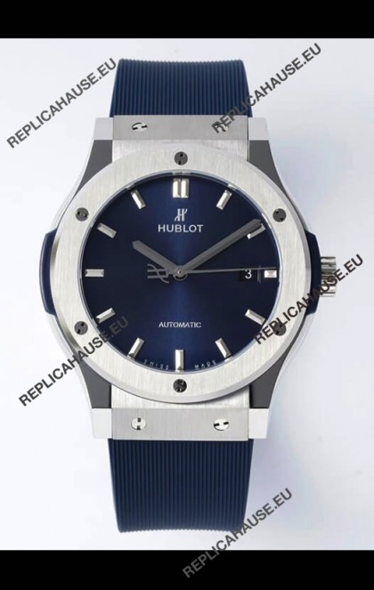 Hublot Classic Fusion Steel Blue Dial 42MM Swiss Replica Watch 1:1 Mirror Quality