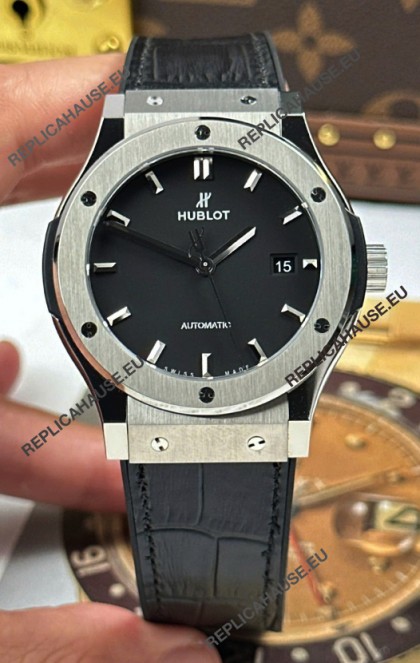 Hublot Super Clone Classic Fusion Titanium Black Dial 42MM Watch