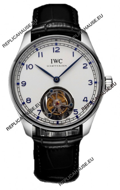 IWC Portugieser IW5458 Hand-Wound Genuine Tourbillon Steel Swiss Replica Watch 