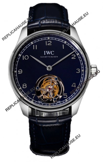 IWC Portugieser IW5458 Hand-Wound Genuine Tourbillon Steel Swiss Replica Watch 