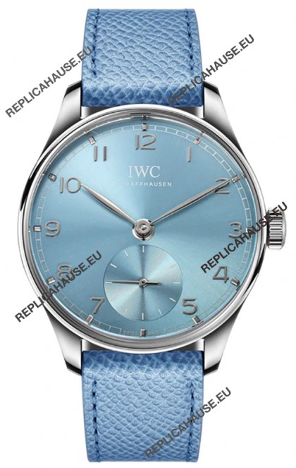 IWC Portugieser Automatic 40 IW358402 Blue Dial in White Gold 1:1 Mirror Replica Watch 