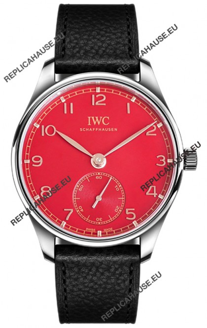IWC Portugieser Automatic 40 IW3583 Red Dial in Stainless Steel 1:1 Mirror Replica Watch 