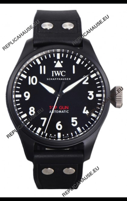 IWC Big Pilot's IW326906 Top Gun Edition 43MM Leather Strap Ceramic Swiss Replica