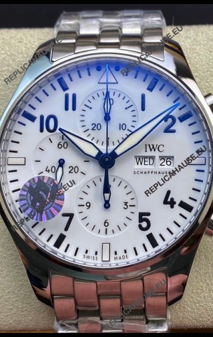 IWC Pilot Chronograph Edition White Dial in 904L Steel Casing 1:1 Mirror Replica Watch