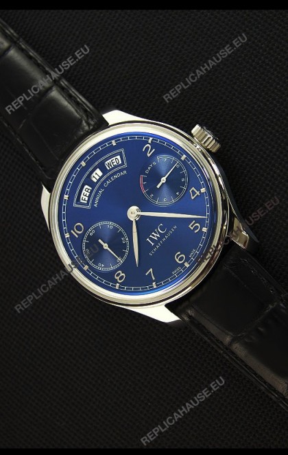 IWC Portugieser Annual Calender Midnight Blue IW503502 1:1 Mirror Replica Watch