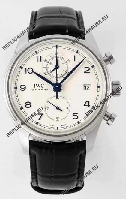 IWC Portugieser Chronograph Classic IW390302 White Dial Swiss Replica Watch