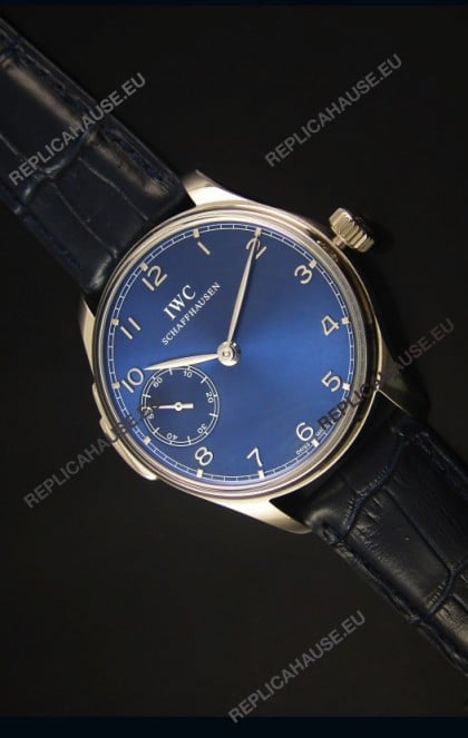 IWC Portuguese Handwind Ref# IW5242 Swiss 1:1 Mirror Blue Dial Watch