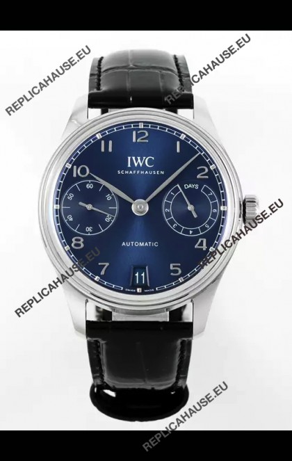 IWC Super Clone Portugieser Swiss 1:1 Mirror Replica Watch Blue Dial Steel Case Watch