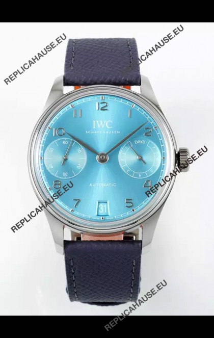 IWC Super Clone Portugieser Swiss 1:1 Mirror Replica Watch Turquoise Dial Steel Case Watch