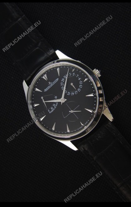 Jaeger-LeCoultre Master Ultra Thin RÃ©serve De Marche Black Dial 1:1 Mirror Replica Watch