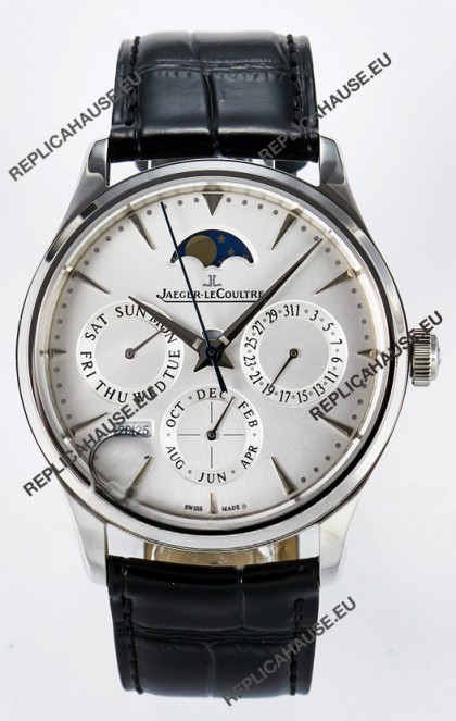 Jaeger LeCoultre Super Clone Master Ultra Thin Perpetual Calendar White Dial Watch