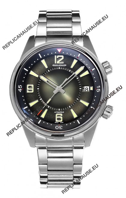 Jaeger LeCoultre Polaris Date Green Dial Steel Strap 1:1 Mirror Replica Watch 42MM