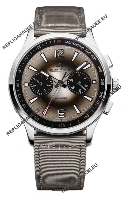 Jaeger LeCoultre Polaris Q902843J Chronograph Grey Dial Nylon Strap Swiss Replica Watch 