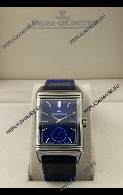 Jaeger-LeCoultre Reverso DuoFace Steel Casing Watch Blue Dial in Swiss Automatic Movement
