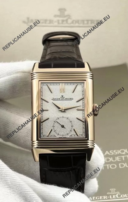 Jaeger-LeCoultre Reverso DuoFace Rose Gold Casing Watch Brown Dial in Swiss Automatic Movement
