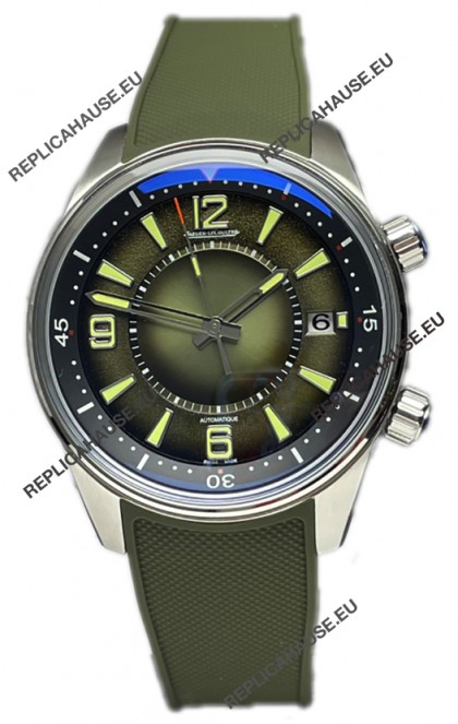 Jaeger LeCoultre Polaris Date Green Dial Rubber Strap 1:1 Mirror Replica Watch 42MM
