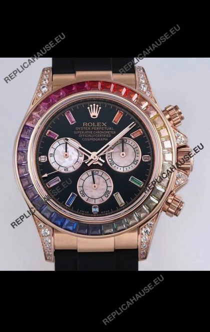 Rolex Cosmograph Daytona 116598 Rose Gold 1:1 Mirror Cal.4130 Movement - 904L Steel Watch