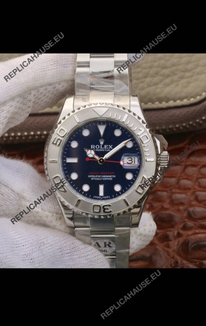 Rolex Yachtmaster Blue Dial 1:1 Swiss Replica Watch 37MM in 904L Steel Casing