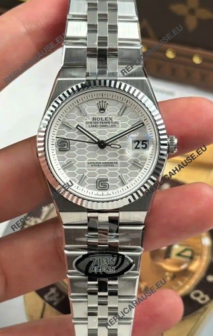 Rolex Land-Dweller 127234 Steel Honeycomb 36MM Swiss Replica Watch 