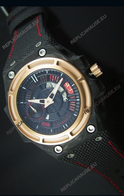 Linde Werdelin Spidolite II Swiss Replica Watch in Forged Carbon Case