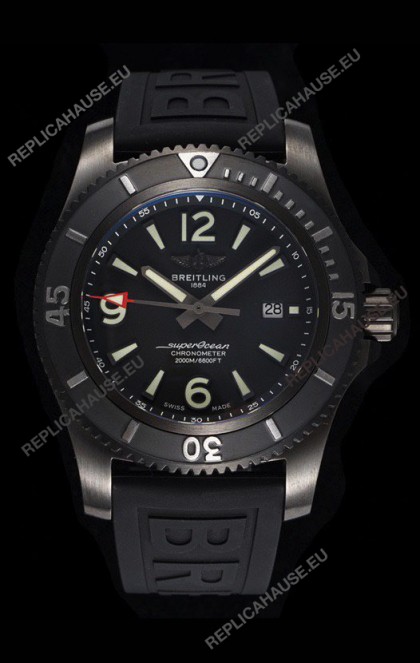 Breitling Superocean Automatic 46 Black Steel - Black Dial in DLC Coated Casing 