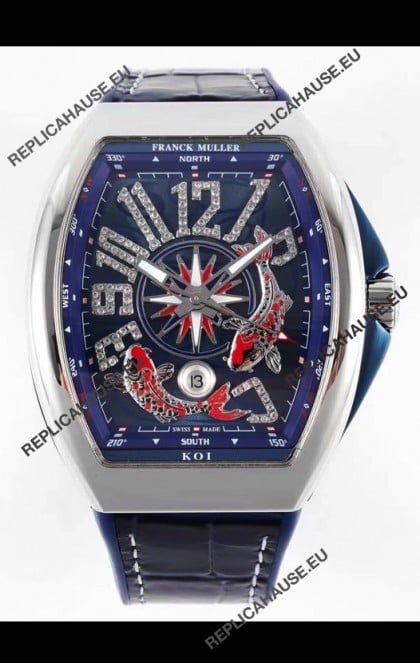 Franck Muller Vanguard KOI V45 YT SC DT AC BL KOI 2 Swiss Replica Watch 