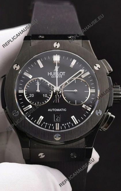 Hublot Classic Fusion Chronograph Ceramic Casing/Bezel Black Dial 1:1 Mirror Replica Watch 