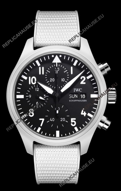 IWC Pilot's Chronograph Top Gun Ceramic IW389105 1:1 Mirror Replica in Black Dial 