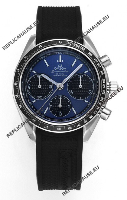 Omega Speedmaster Racing 904L Steel Chronograph 1:1 Mirror Replica in Blue Dial