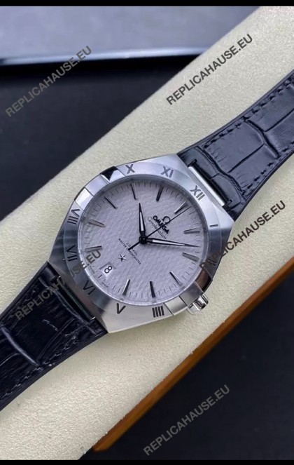 Omega Co-Axial Constellation 41MM 904L Steel Grey Dial 1:1 Mirror Replica Watch