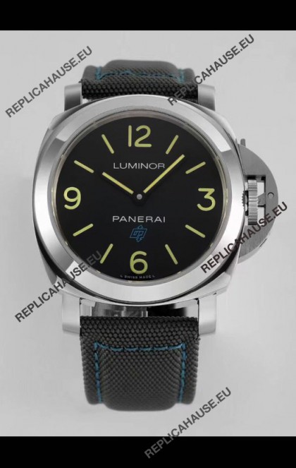 Panerai Luminor Base Logo PAM00774 Black Dial 1:1 Mirror Quality - 904L Steel in Canvas Strap 
