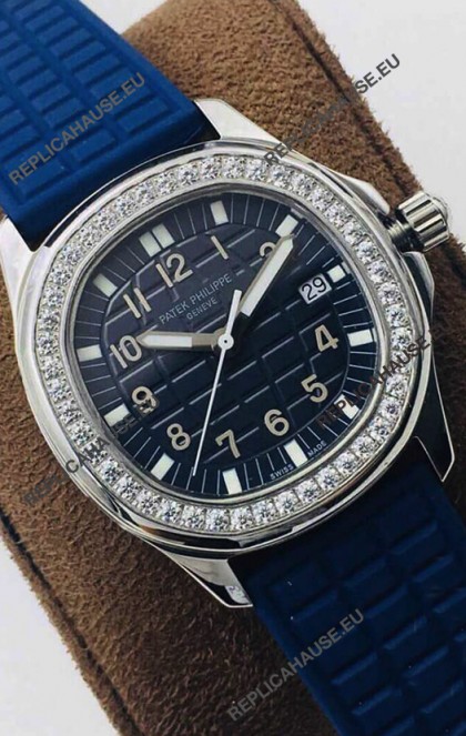 Patek Philippe Aquanaut 5067A Swiss Replica Watch in Stainless Steel Diamonds Bezel 35MM