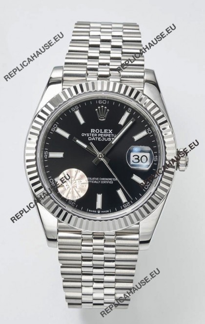 Rolex Datejust Cal.3235 Movement Swiss Watch 1:1 Mirror Replica 904L Steel 41MM - Black Dial 