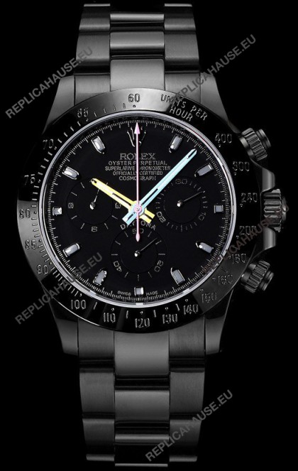 Rolex Daytona Blaken 1:1 Swiss Mirror Replica Black Dial Cal.4130 Movement (WITH BOX) 