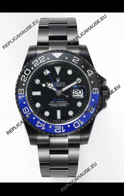 Rolex GMT Masters II REF.126710BLRO Batman BLAKEN Swiss Replica - 904L Steel in DLC Coating