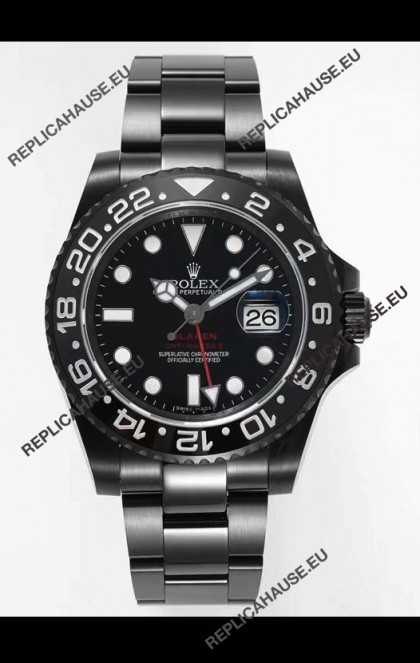 Rolex GMT Masters II REF.126710BLRO BLAKEN Swiss Replica - 904L Steel in DLC Coating