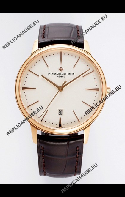 Vacheron Constantin Patrimony Rose Gold 1:1 Mirror Replica Watch 40MM 904L Steel 
