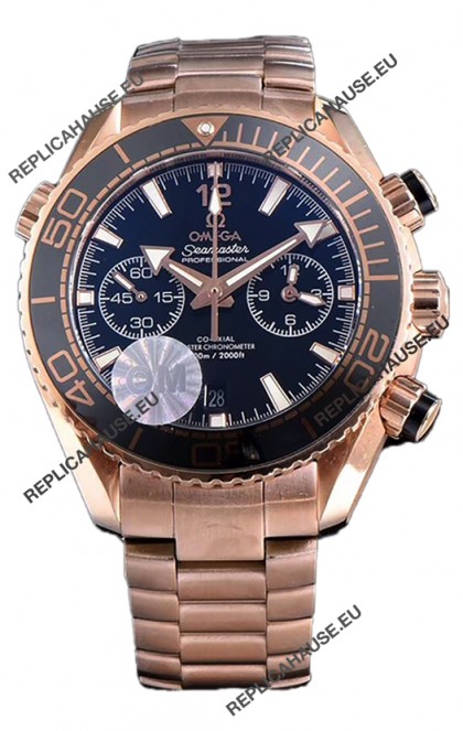 Omega Seamaster Planet Ocean 600M Sedna Gold 45.5MM 1:1 Mirror Replica Watch 
