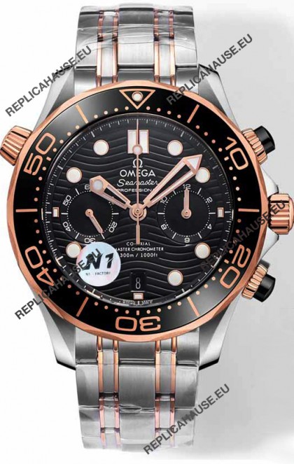 Omega Seamaster Co-Axial Master Chronograph Two Tone Steel Strap 44MM 1:1 Mirror Replica
