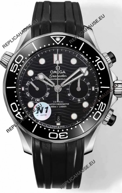Omega Seamaster Co-Axial Master Chronograph Stainless Steel Black Dial 44MM 1:1 Mirror Replica