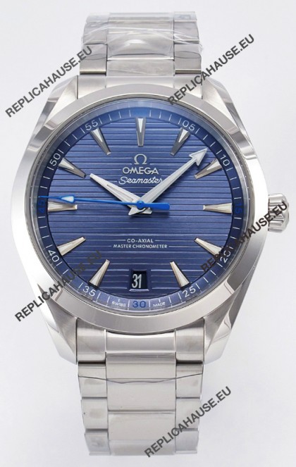 Omega Aqua Terra 150M Blue Dial 904L Steel Casing 1:1 Mirror Replica 41MM 