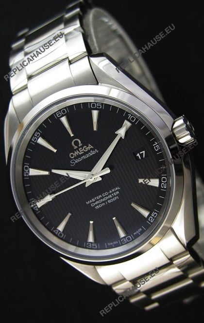 Omega Master Co-Axial Aqua Terra 150M Black Dial 1:1 Mirror Replica