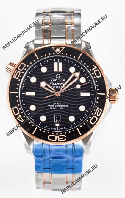 Omega Seamaster Super Clone 300M Master Chronometer Blue Swiss 2 Tone Watch