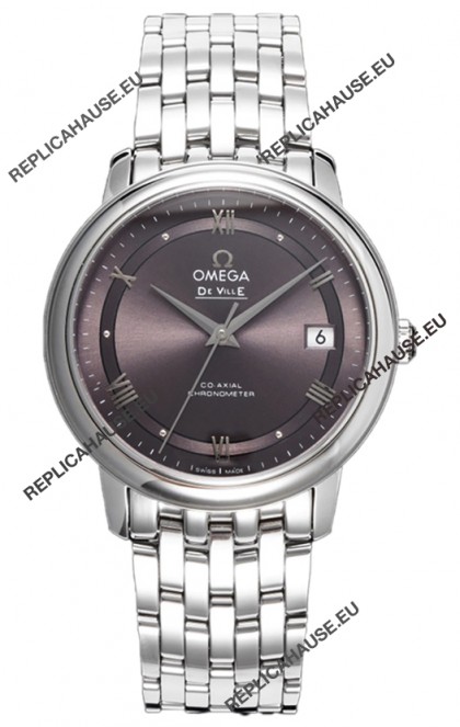 Omega De Ville Co-Axial Chronometer 36.8MM Swiss Replica Watch in Grey Dial 